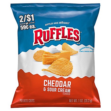 Ruffles Cheddar & Sour Cream Potato Chips - 1 OZ