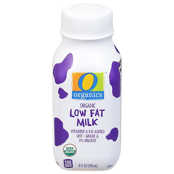 O Organics Milk Aseptic Low Fat - 8 Fl. Oz.