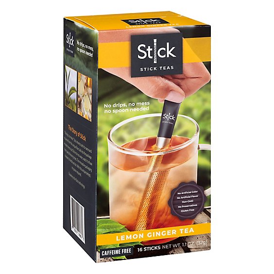 Stick Beverages Tea Lemon Ginger - 16 PC