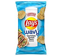 Lays Wavy Potato Chips Carnitas Street Taco - 7.5 OZ