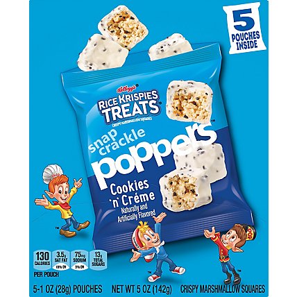 Rice Krispies Treats Snap Crackle Poppers Crispy Marshmallow Squares Cookies n CrÃ¨me - 5 Oz - Image 2