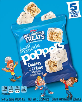 Rice Krispies Treats Snap Crackle Poppers Crispy Marshmallow Squares Cookies n Crème - 5 Oz - Image 2