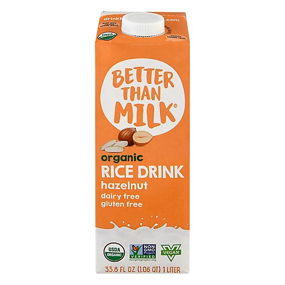 Better Than Milk Rice Milk Hazelnut Org - 33.8 FZ