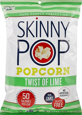 SkinnyPop Twist of Lime Popcorn Grocery Size Bag - 4.4 Oz