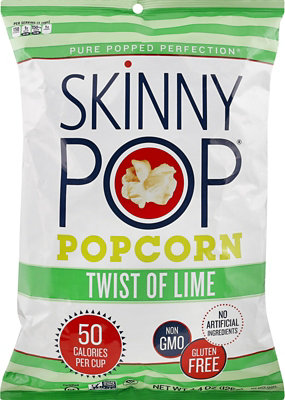SkinnyPop Popped Popcorn Twist Of Lime - 4.4 Oz