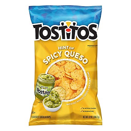 Tostitos Hint Of Spicy Queso Tortilla Chip - 12 OZ - Image 3
