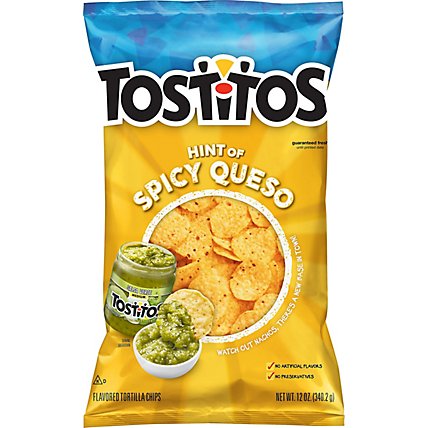 Tostitos Hint Of Spicy Queso Tortilla Chip - 12 OZ - Image 2