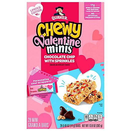 Quaker Valentine Minis Chewy Granola Bar - 28-.49 OZ - Image 1