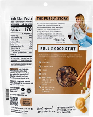 Purely Elizabeth Grain-Free Cinnamon Peanut Butter Granola - 8 Oz - Image 7