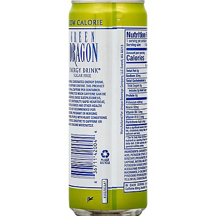 Green Dragon Sugar Free Energy Drink - 12 FZ - Image 6