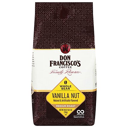 Don Franciscos Reserve Vanilla Nut Whole Bean Coffee - 28 OZ - Image 2