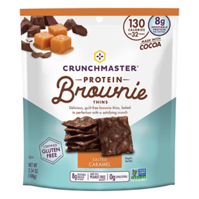 Crunchmaster Brownie Thins Salted Caramel - 3.54 Oz