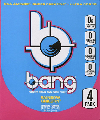 Bang Energy Drink Rainbow Unicorn 4 16 Fz Safeway