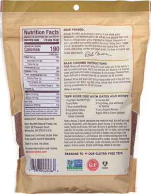 Bobs Red Mill Teff Whole Grain - 24 OZ - Image 6