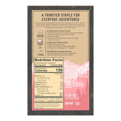 Kodiak Strawberries & Cream Instant Oatmeal Packets Box - 10.58 Oz - Image 5