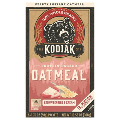 Kodiak Cakes Strawberries Cream Oatmeal - 10.58 OZ