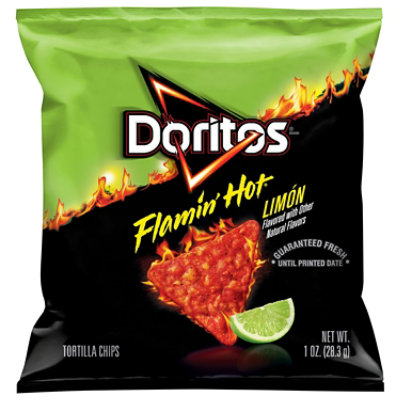 Doritos Tortilla Chips, Flamin' Hot Limon 1 Oz