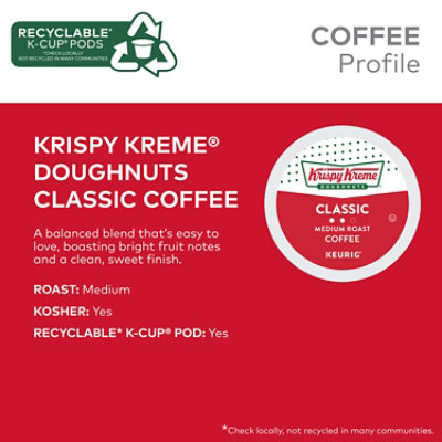 Krispy Kreme Classic Medium Roast Coffee Keurig Single Serve K Cup Pods - 32 Count - Image 2