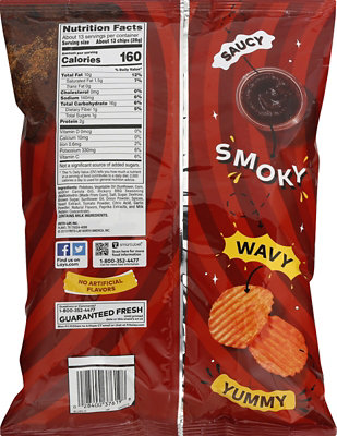 Lays Wavy Party Size Hickory Bbq Chip - 12.5 OZ - Image 2