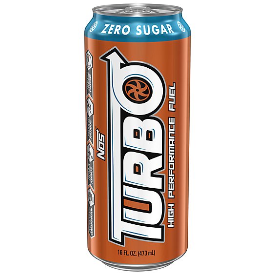NOS Turbo Zero Sugar Energy Drink - 16 Fl. Oz.