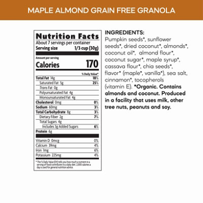 Nature's Path Organic Grain Free Maple Almond Granola - 8 Oz - Image 3