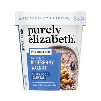 Purely Elizabeth Blueberry Walnut Collagen Protein Oats - 2 Oz - Image 1