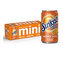 Sunkist Orange Soda Pack in Mini Cans - 10-7.5 Fl. Oz.
