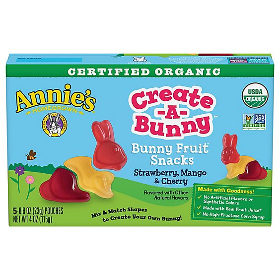 Annies Organic Build A Bunny Fruit Snacks - 4 OZ