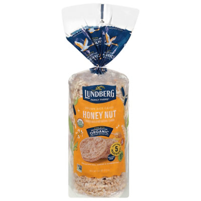 Lundberg Family Farms Honey Nut Organic Rice Cakes - 9.6 OZ