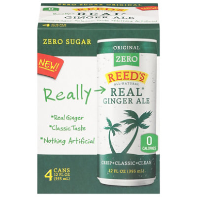 Reeds Zero Ginger Ale Slim - 4-12 FZ - Randalls