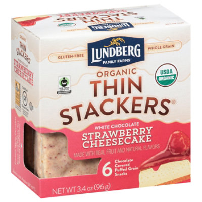 Lundberg Rice Cake Wht Chc Strwbry - 3.4 OZ