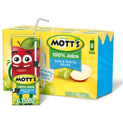 Motts 100% Apple White Grape Juice Box - 8-6.75 Fl. Oz. - Image 1