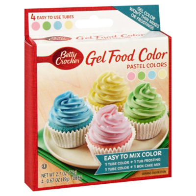 Betty Crocker Gel Food Color, Classic Colors - 4 pack, 0.67 oz tubes