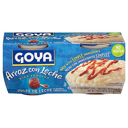 Goya Dulce De Leche Flavored Rice Pudding 4 Count - 16 Oz - Image 3