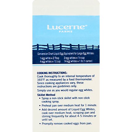 Lucerne 100% Liquid Egg Whites Cage Free - 16 OZ - Image 2