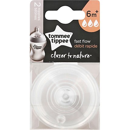 Tommee Tippee Closer To Nature Fast Flow Nipple - 2 CT - Image 2
