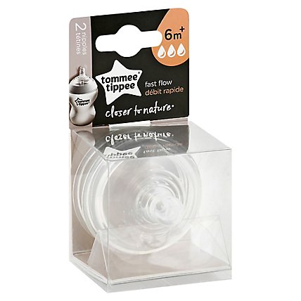 Tommee Tippee Closer To Nature Fast Flow Nipple - 2 CT - Image 1