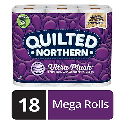 Quilted Northern Ultra Plush Toilet Paper 18 Mega Rolls - 18 CT - Image 1