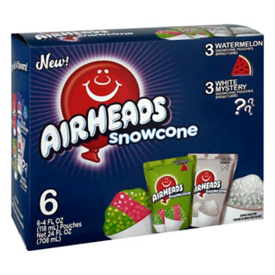 Airheads Snowcone 3 White Mystery 3 Watermelon Candy Pack - 24 Fl. Oz.