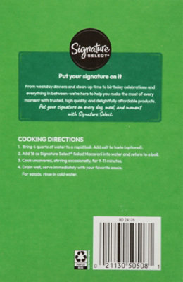 Signature SELECT Pasta Macaroni Salad - 16 OZ - Image 5