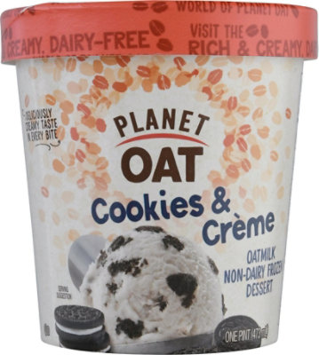 Planet Oat Cookies And Cream Non Dairy Frozen Dessert - 1 Pint - Image 2