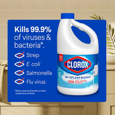 Clorox Regular Splashless Disinfecting Bleach Bottle - 77 Fl. Oz. - Image 4