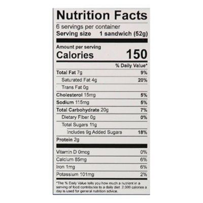 FatBoy Gluten Free Jr Vanilla Ice Cream Sandwich Six Bars Per Pack - 16.5 Fl. Oz. - Image 4