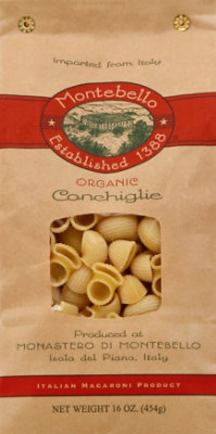 Montebello Organic Conchiglie Pasta - 16 OZ - Image 1