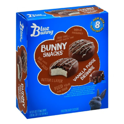 Blue Bunny Bunny Snacks Vanilla Fudge Brownie - 8-2.5 Fl. Oz.
