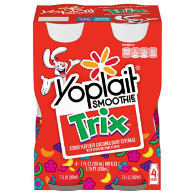 Yoplait Low Fat Yogurt Beverage Trix 4 Ct - 28 OZ - jewelosco