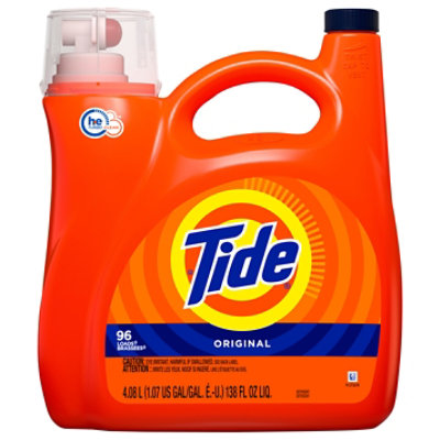 Tide Liquid Laundry Detergent HE Compatible Original 96 Loads - 138 Fl. Oz.