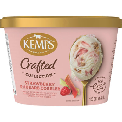Kemps Simply Crafted Strawberry Rhubarb Cobbler Ice Cream - 48 Oz - Image 3