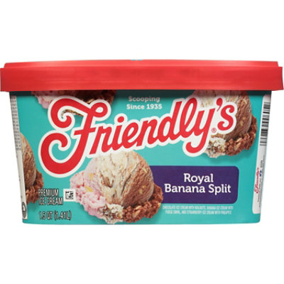 Friendly's Rich and Creamy Royal Banana Split Ice Cream Tub - 1.5 Quart - Image 1