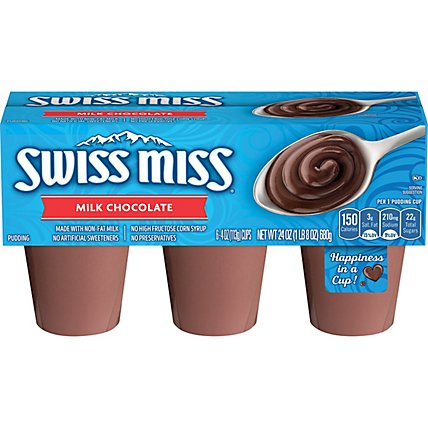 Swiss Miss Creamy Milk Chocolate Pudding Cups - 6-4 Oz - Image 2